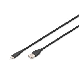 Digitus Lightning silicone connection cable, US | AK-600108-010-S