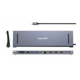 Manhattan 12-in-1 - Docking station - USB-C 3.2 Gen 1 -  | 190305