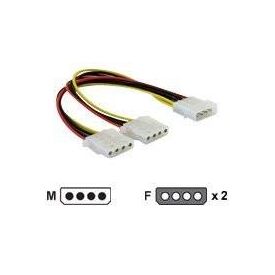 DeLOCK Power splitter 4 PIN internal power (M) to 4 PIN 82100