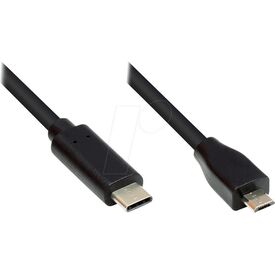 Alcasa GC-M0124 / 3 m / USB Type-C / Micro USB Type-B / Black