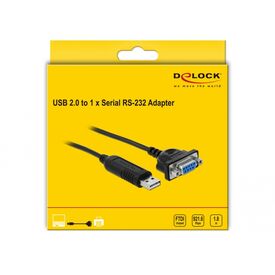 DeLOCK - Serial cable - USB (M) to DB-9 (F) - 1.8 m - bla | 66281