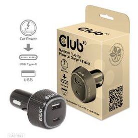 Club Notebook  Laptop Power Car Charger 63 Watt CAC1922