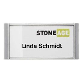 DURABLE CLASSIC Name badge for 30 x 65 mm magnet silver 854023