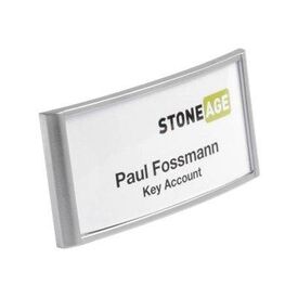 DURABLE CLASSIC Name badge for 30 x 65 mm magnet silver 854023