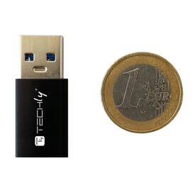 Techly IADAP USB3-AFT / USB A / USB C / Black | IADAP-USB3-AFT