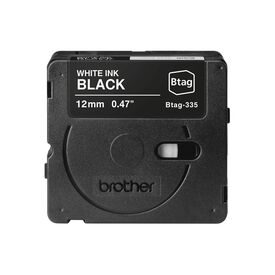 Brother BTAG-335 - White on black - Roll (1.2 cm x 4 m) | BTAG335