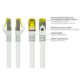 Alcasa 0.15m Cat7 RJ-45 / 0.15 m / Cat7 / S/FTP (S-S | 8070R-002W