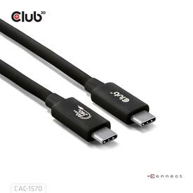 Club 3D USB 80Gbps Certified 240W 8K240Hz Type-C 1.2m Black Cable