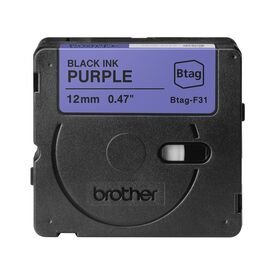 Brother BTAG-F31 - Black on purple - Roll (1.2 cm x 4 m | BTAGF31
