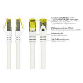 Python 8070PY-020W / 2 m / Cat7 / SF/UTP (S-FTP) / RJ-45 / RJ-45
