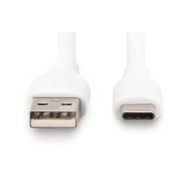 Digitus USB-C silicone connection cable, 2m, wh | AK-300340-020-W