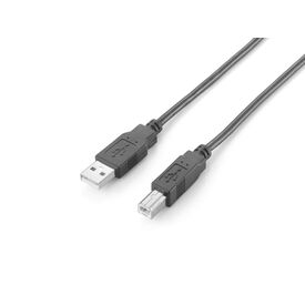 Equip USB 2.0 Type A to Type B Cable, 2.0m, Black / 2 m  | 128864