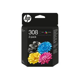 HP 308 - 2-pack - black, yellow, cyan, magenta - origin | 6L6S6UE