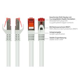 Alcasa 10m Cat6 S/FTP / 10 m / Cat6 / S/FTP (S-STP) / | 8060-100W