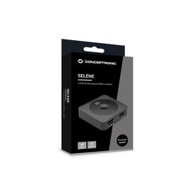 Conceptronic SELENE01B 2-Port Bi-Directional HDMI 2.0 Switch, 4K6