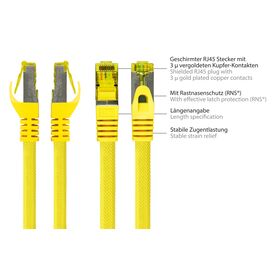 Python 8070PY-015Y / 1.5 m / Cat7 / SF/UTP (S-FTP) / RJ-45 / RJ-4