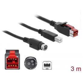 DeLOCK - PoweredUSB cable - USB PlusPower (24 V) (M) to U | 85489