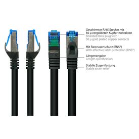 Alcasa 8060-SF / 2 m / Cat6a / S/FTP (S-STP) / RJ-4 | 8060-SF020S