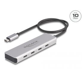 Delock - Hub - 10 Gbps, with 35 cm connection cable - 4 x | 64231