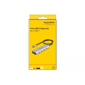 Delock - Hub - 10 Gbps, with 35 cm connection cable - 4 x | 64231