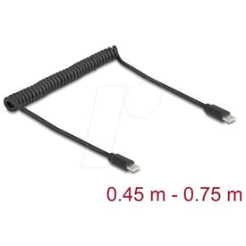 Delock USB 2.0 Type-C Spiralkabel Stecker zu 0.45 m bis 0 | 90369
