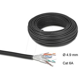 Delock Netzwerkkabel Rolle Cat.6A U/FTP 500 MHz Slim flex | 80597