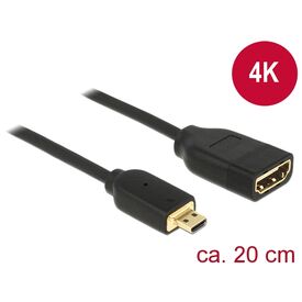 DeLOCK - HDMI adapter - HDMI (F) to micro HDMI (M) - 20 c | 65687