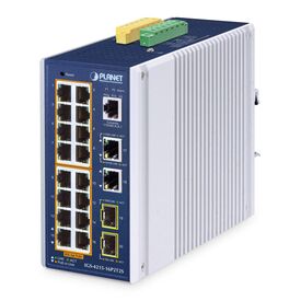 PLANET IP30 Industrial L2/L4 16-Port, Managed, | IGS-4215-16P2T2S