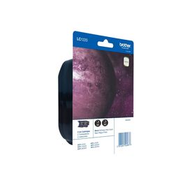 Brother LC1220BKBP2 - 2-pack - black - original - blister - ink c