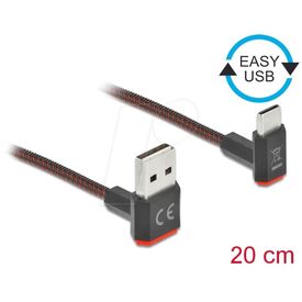 Delock Easy - USB cable - USB (M) up/down angled, reversi | 85274