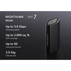 NETGEAR Nighthawk , Wi-Fi 7 (802.11be), Dual-band  | RS100-100EUS