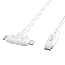 HyperJuice - Lightning cable - 24 pin USB-C male to  | HJ4010WHGL