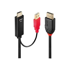 Lindy - Video / audio cable - HDMI, USB male to DisplayPo | 41428