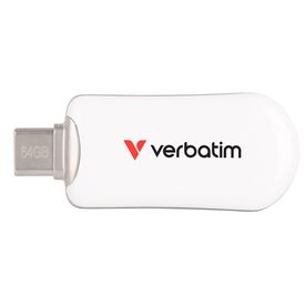 Verbatim PLECTRA USBC FLASH DRIVE WHITE 64GB 64 30228