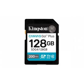 Kingston 128GB SDXC Canvas Go Plus Gen4 200MBs C10 SDG4128GB