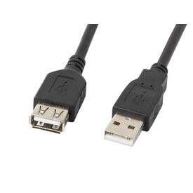 Lanberg CA-USBE-10CC-0050-BK / 5 m / USB A / USB A / USB 2.0 / 0.