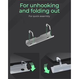 ICY BOX IB-EWA100W-CM, Straight cable tray, Steel, White IBEWA100WCM