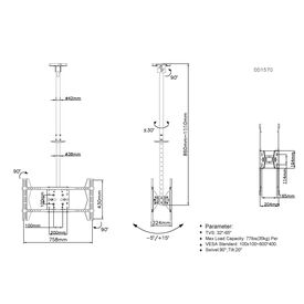 Equip Pro / Bracket / for 2 flat panels / steel / black  | 650370
