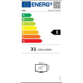 EIZO FlexScan EV4340X-WT 42.5" 4K UHD IPS Large Office Monitor 3840x2160 USB-C 94W KVM Daisy Chain Speakers White, image 