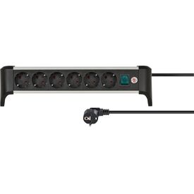 Brennenstuhl Alu-Office-Line Power Strip 6-fold