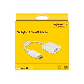 Delock / Adapter / DisplayPort (M) latched to HD-15 (VGA) | 61007