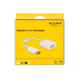 Delock / Adapter / DisplayPort (M) latched to HD-15 (VGA) | 61007