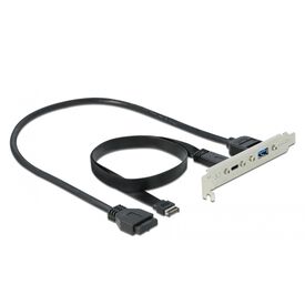 Delock Slot bracket / USB panel / 19 pin USB 3.0 header,  | 89934