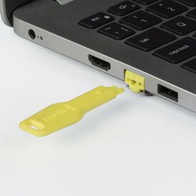 LINDY / LAN port blocker with key / yellow | 47900