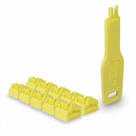 LINDY / LAN port blocker with key / yellow | 47900