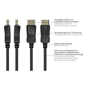 Alcasa 4810-150G / 15 m / DisplayPort / DisplayPort / 7 mm / 1 pc