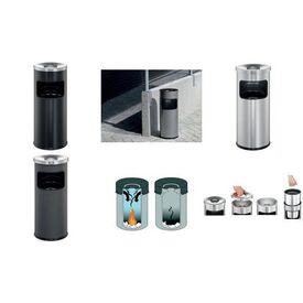 DURABLE Ash trash can round 17 L metal 333223