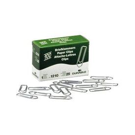 DURABLE Paper clips 25 mm zincplated zinc pack of 121025