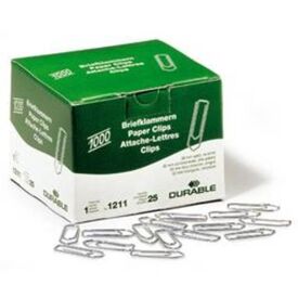 DURABLE Paper clips 32 mm zincplated zinc pack of 121125