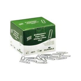 DURABLE Paper clips 32 mm zincplated zinc pack of 121125